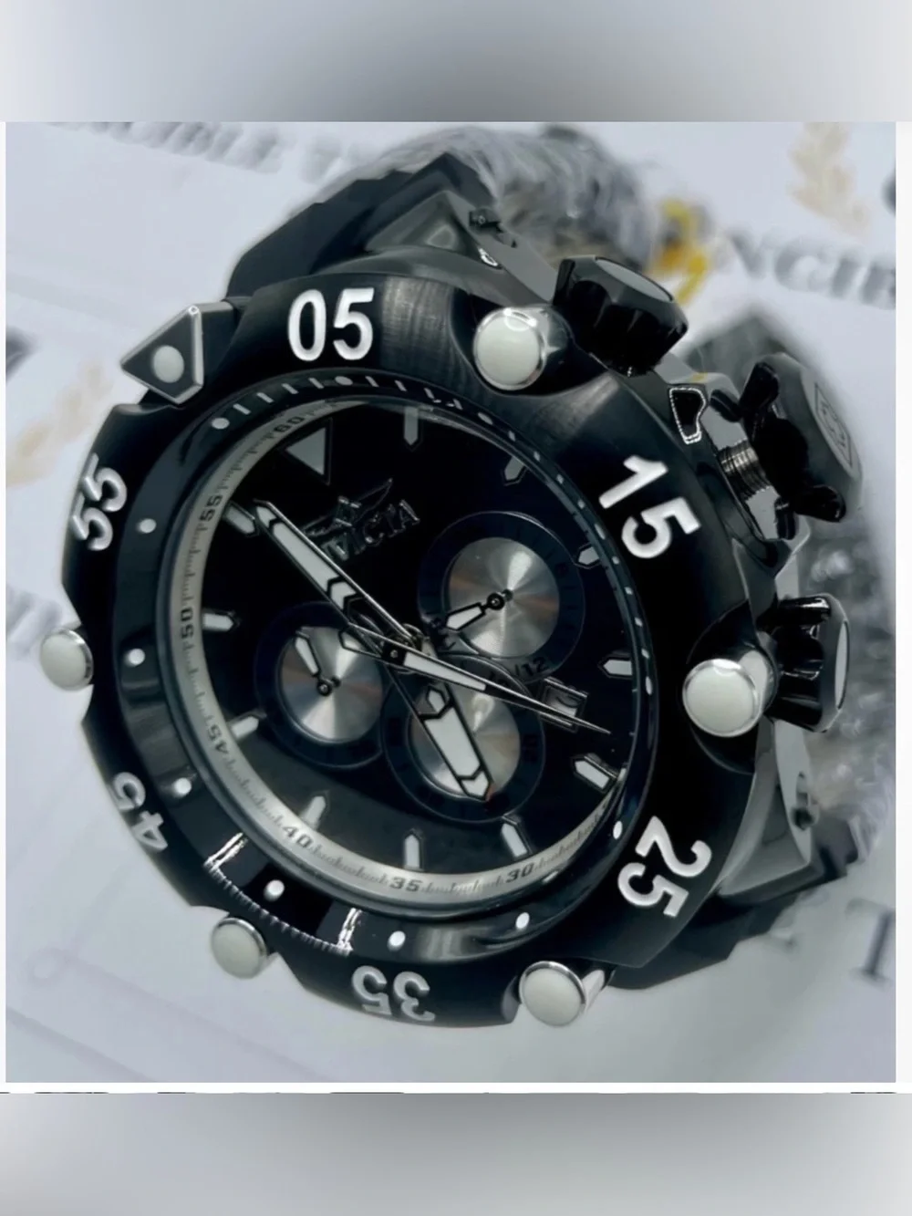 Invicta Black and Yellow Tag Accessory 54mm (48547)